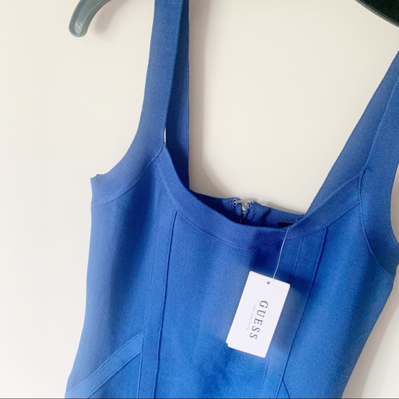 NWT Guess blue bodycon dress - Picture 2 of 7